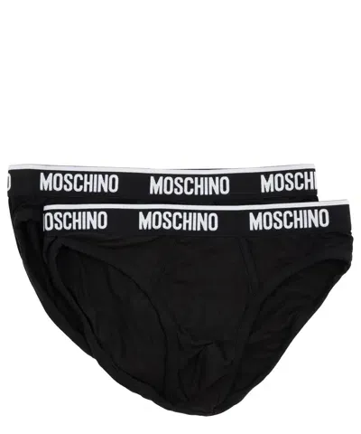 Moschino Underwear 2 Pack Briefs In Black