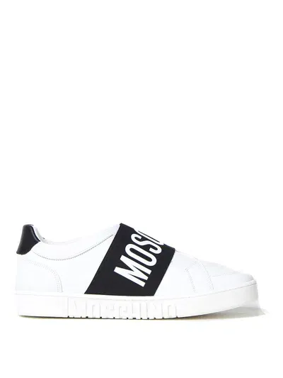 Moschino Black & White Slip-on Sneakers