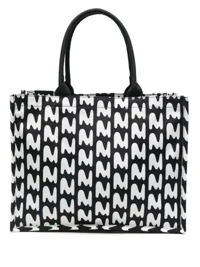 Msgm Logo-print Tote Bag In Schwarz