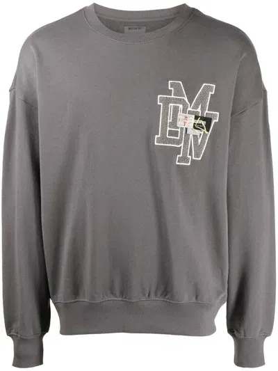 Musium Div. Logo-patch Crew-neck Sweatshirt In Grau