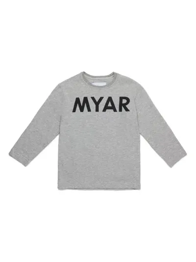 Myar Kids' Sweatshirt Mit Logo-print In Grau