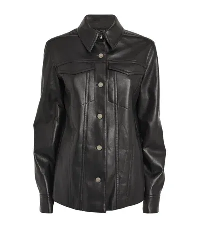 Nanushka Rocio Faux-leather Jacket In Black