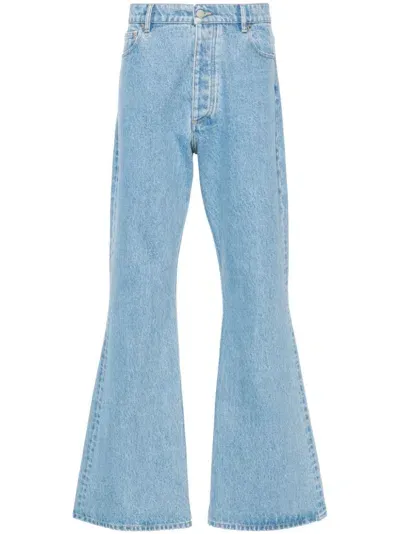 Nanushka Halbhohe Bootcut-jeans In Blau