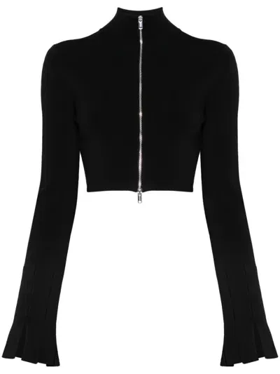 Nanushka Zip-up Cardigan In Black