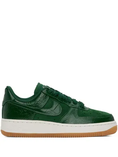 Nike Air Force 1 "patent Croc" Sneakers In Green