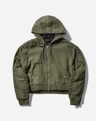 Nike Women S Travis Scott Hooded Canvas Jacket Khaki In Green