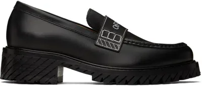 Off-white Black Combat Loafers In Black White