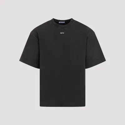 Off-white Printed Cotton-jersey T-shirt In Black