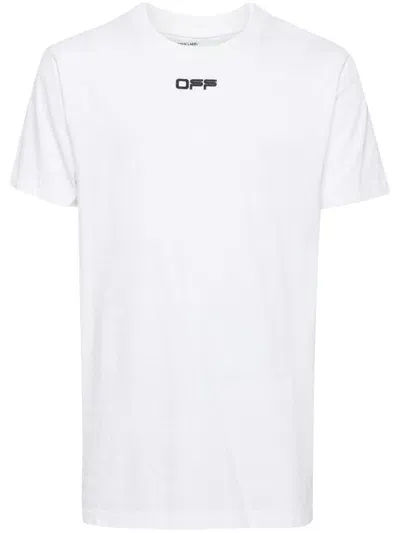 Off-white Logo-print Cotton T-shirt In White