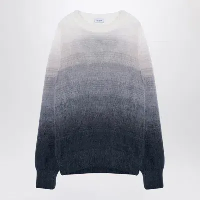 Off-white Grey Shaded Jumper In Mohair Blend Men In Gray