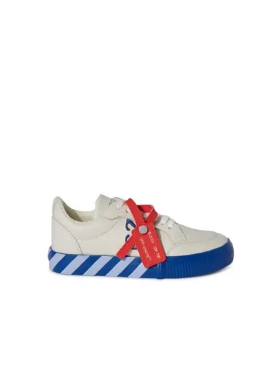 Off-white Kids' White/blue Leather Vulcanized