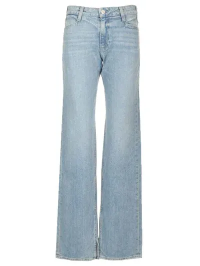 Paige Jolene Straight Leg Jeans In Light Blue