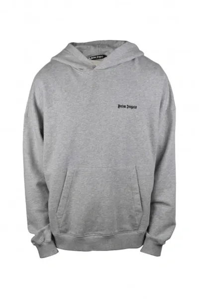 Palm Angels Men Hooded Sweatshirt In Gray