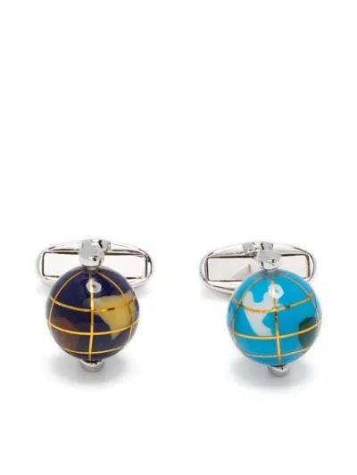 Paul Smith Globe Cufflinks In Blue