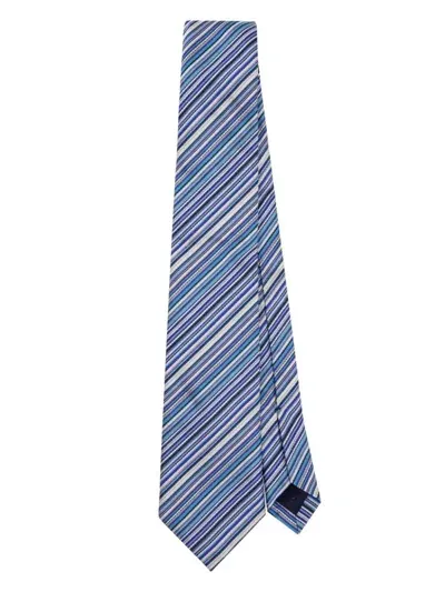 Paul Smith Men Tie New Stripe In Blue