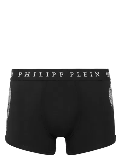 Philipp Plein Logo-waistband Boxers In Black