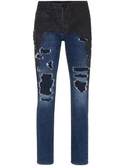 Philipp Plein Rock Star Jeans In Blau