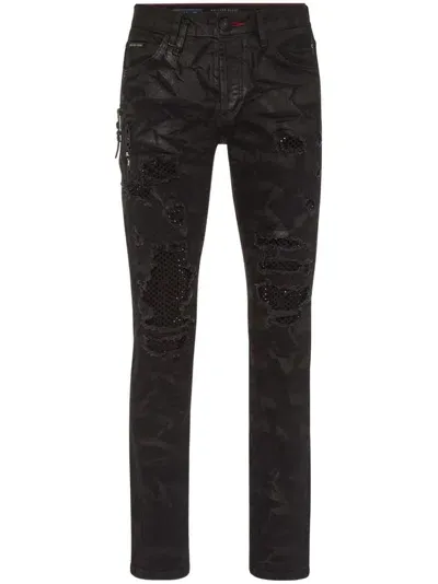 Philipp Plein Rock Star Jeans In Schwarz