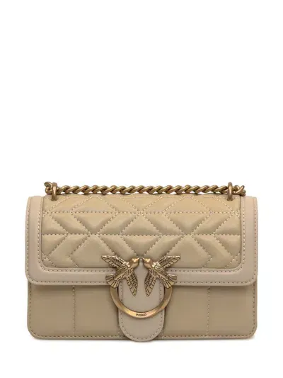 Pinko Love One Mini Bag In Beige