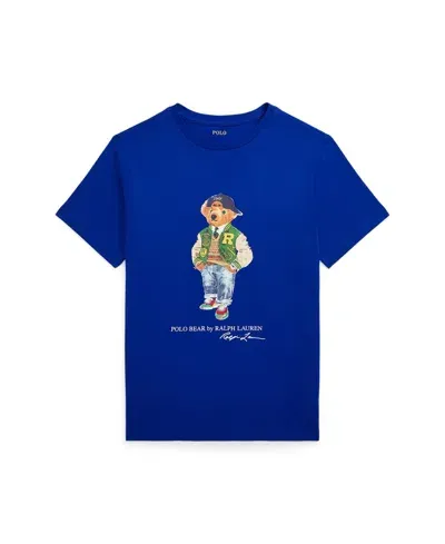 Polo Ralph Lauren Kids' Big Boys Polo Bear Cotton Jersey Tee In Blue