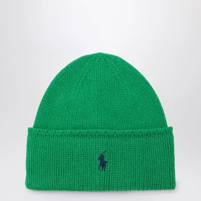 Polo Ralph Lauren Green Wool Bonnet With Logo