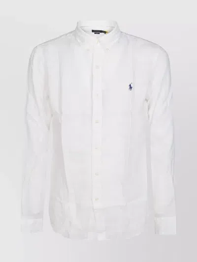 Polo Ralph Lauren Classic Fit Linen Shirt In White