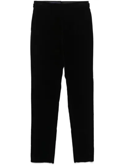 Polo Ralph Lauren Velvet Trousers In 黑色