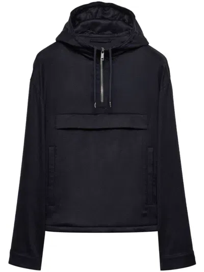 Prada Cashmere Anorak In Blau