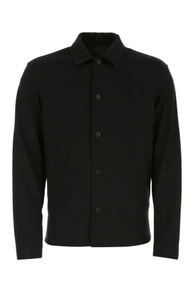 Prada Black Wool And Cashmere Shirt