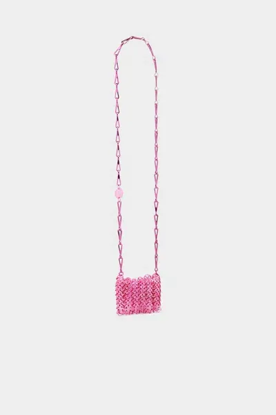 Rabanne Micro 1969 Shoulder Bag In Fuchsia In Pink