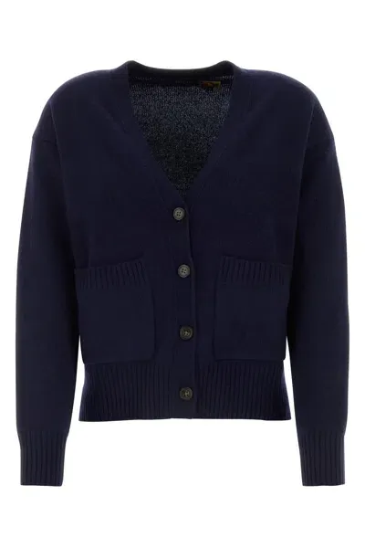 Ralph Lauren Navy Blue Wool Blend Cardigan