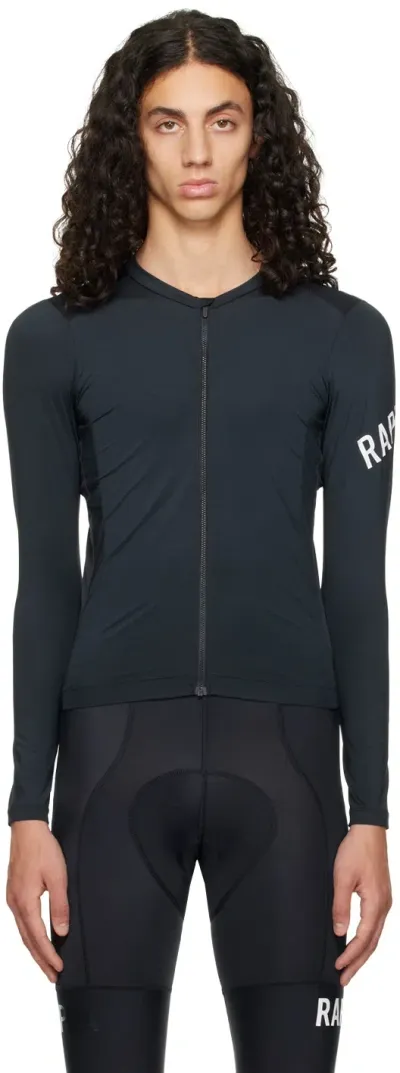 Rapha Black Pro Team Long Sleeve T-shirt In Agh Grey/black/white