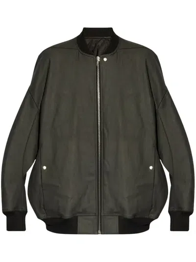 Rick Owens Elongated Bomber Jacket In Grey