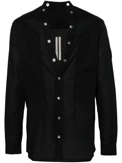 Rick Owens Larry Shirt In Black