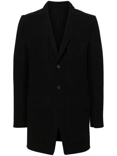 Rick Owens Virgin-wool Coat In Black