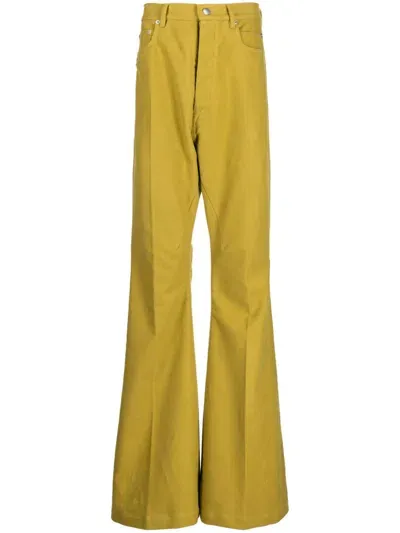 Rick Owens Geth Wide-leg Jeans In Yellow