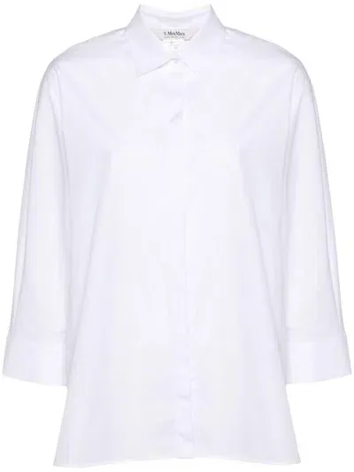 's Max Mara Delfina Poplin Shirt In White