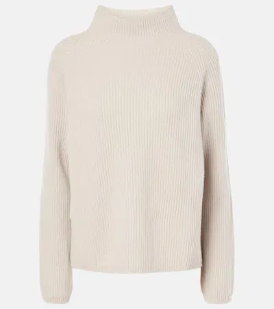 's Max Mara Elica Ribbed-knit Wool And Cashmere Sweater In White