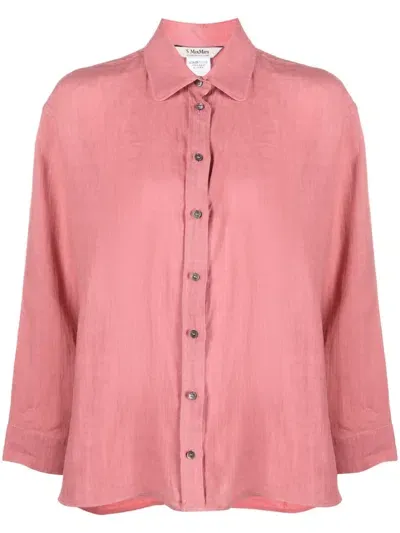 's Max Mara S Max Mara Linen Shirt In Red