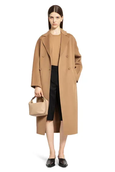 's Max Mara Capi Wool Long Coat In Beige