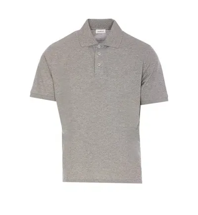 Saint Laurent Cassandre Logo Polo In Grey