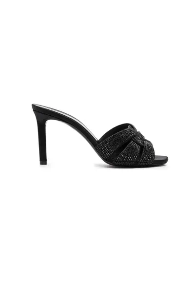 Saint Laurent Tribute 85mm Stiletto Mules In Black