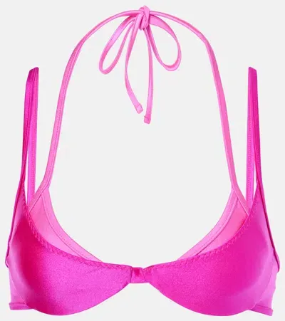 Same Double Layer Bikini Top In Pink