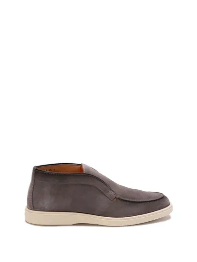 Santoni `digits` Slip-on Loafers In Gray