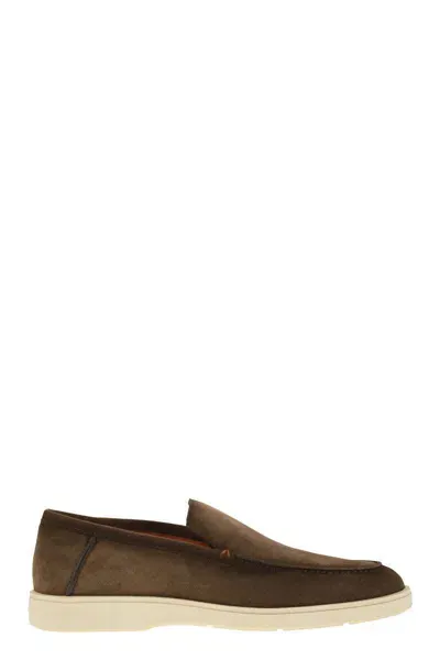 Santoni Loafers In Brown