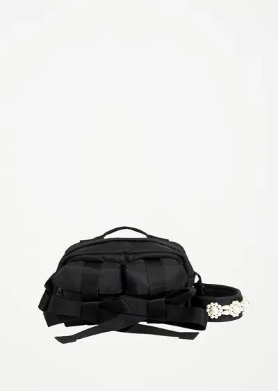 Simone Rocha Bow Crossbody Bum Bag In Black