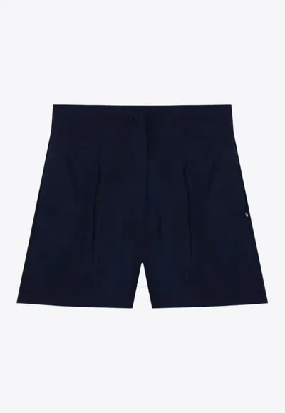 Sportmax Adorato Classic Wool-blend Shorts In Blue