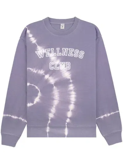 Sporty And Rich Wellness Club Crew-neck Sweatshirt In Purple