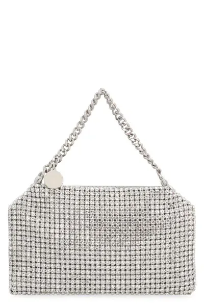 Stella Mccartney Falabella Embellished Shoulder Bag In Silver