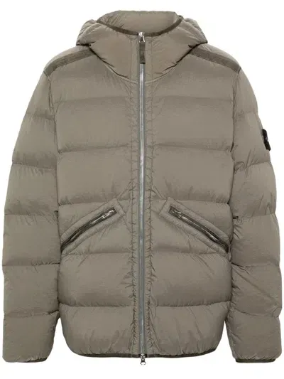 Stone Island Padded Jacket In Green